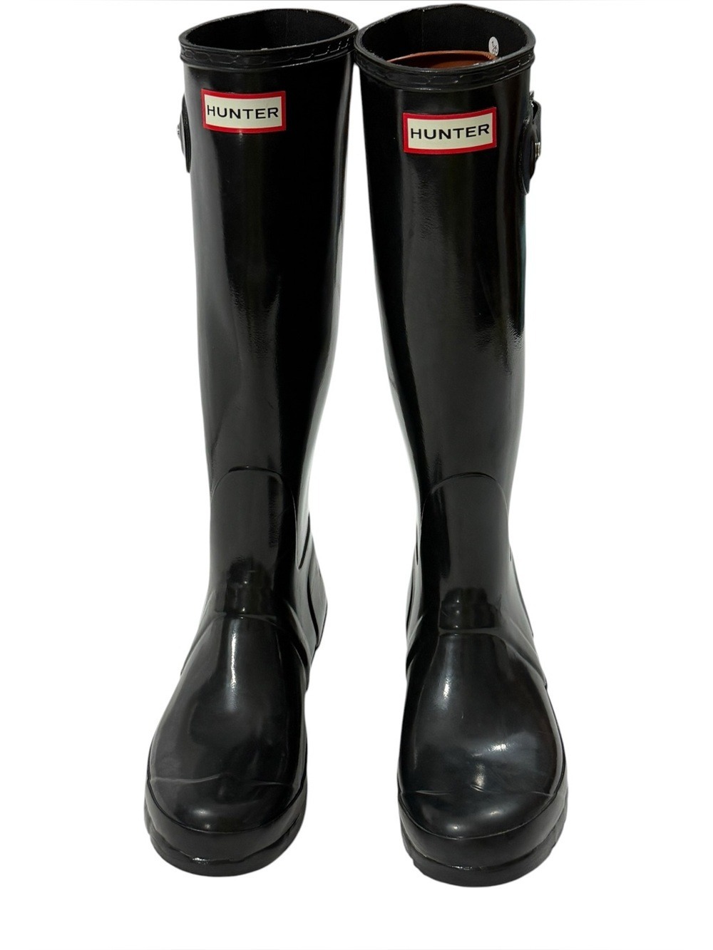 Hunter Original Tall Gloss Black Rain Boots Womens US 7/UK5 - Picture 4 of 15